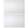 IT Kitchens Santini Gloss White Slab Tall larder Cabinet door (W)600mm (H)2092mm (T)18mm, Set of 2