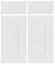 IT Kitchens Stonefield Ivory Classic Drawerline Cabinet door, (W)925mm (H)720mm (T)20mm