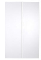 IT Kitchens Stonefield White Classic Style Base corner Cabinet door (W)925mm, Set of 2