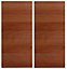 IT Kitchens Walnut Style Modern Wall corner Cabinet door (W)250mm, Set of 2
