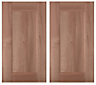 IT Kitchens Walnut Style Shaker Base corner Cabinet door (H)720mm (T)18mm, Set of 2