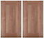 IT Kitchens Walnut Style Shaker Base corner Cabinet door (H)720mm (T)18mm, Set of 2
