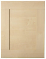 IT Kitchens Westleigh Contemporary Maple Effect Shaker Belfast sink Cabinet door (W)600mm