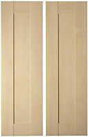 IT Kitchens Westleigh Contemporary Maple Effect Shaker Cabinet door (W)300mm (H)1912mm (T)18mm, Set of 2