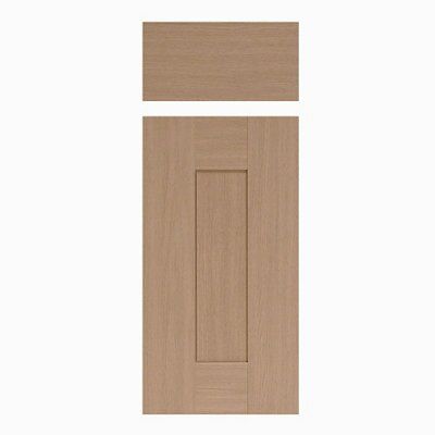 IT Kitchens Westleigh Textured Oak Effect Shaker Drawerline door & drawer front, (W)300mm (H)715mm (T)18mm