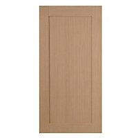 IT Kitchens Westleigh Textured Oak Effect Shaker Fridge/Freezer Cabinet door (W)600mm