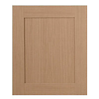 IT Kitchens Westleigh Textured Oak Effect Shaker Integrated appliance Cabinet door (W)600mm (H)715mm (T)18mm