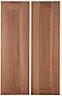 IT Kitchens Westleigh Walnut Effect Shaker Cabinet door (W)300mm (H)1912mm (T)18mm, Set of 2