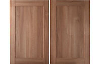 IT Kitchens Westleigh Walnut Effect Shaker Cabinet door (W)600mm (H)1912mm (T)18mm, Set of 2