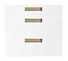 IT Kitchens White Gloss With Integrated Handles Drawer front, Set of 3