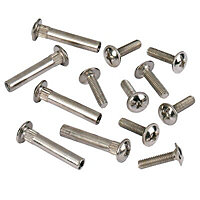 IT Solutions Silver Steel Cabinet connector bolt, Pack of 20