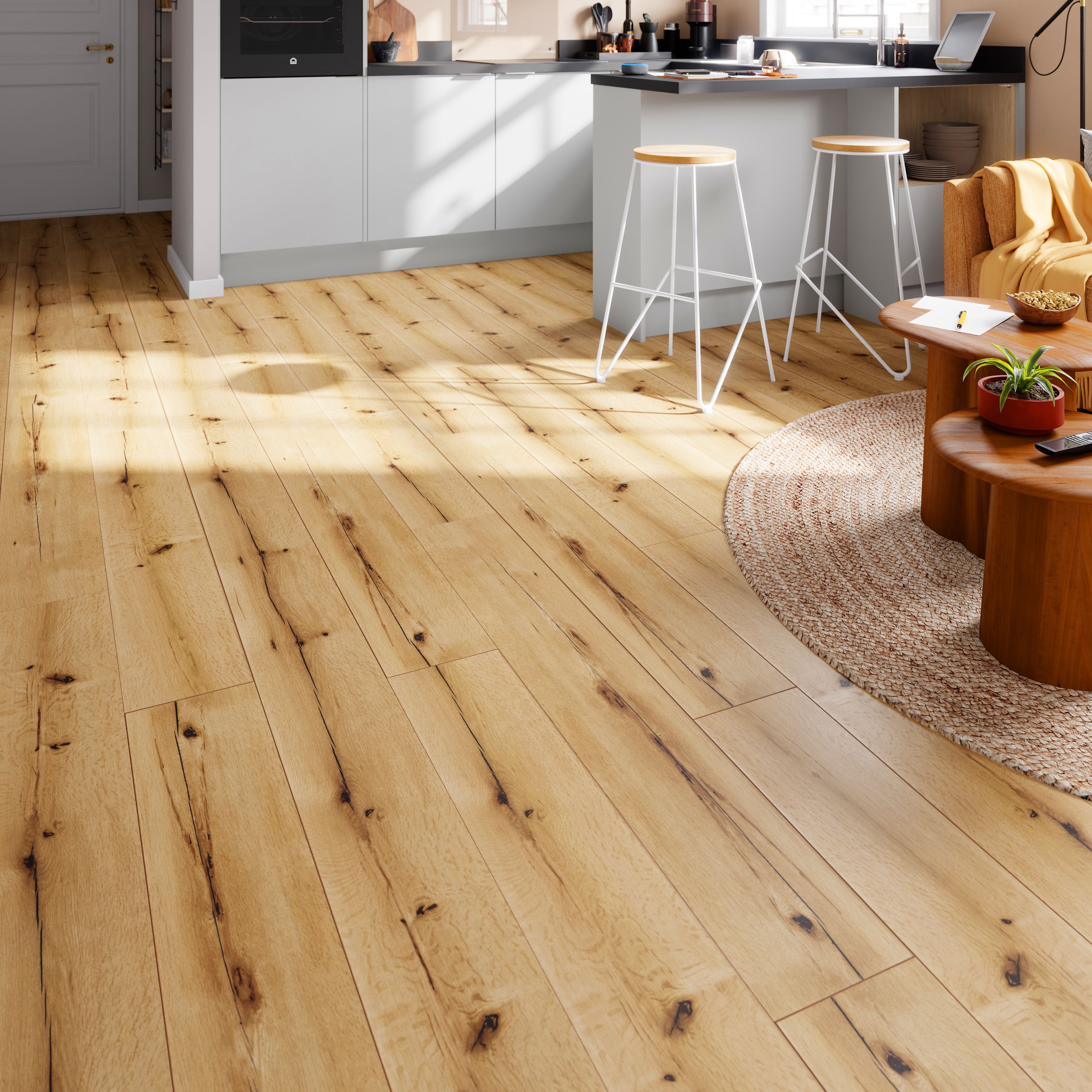 Italo Honey Oak effect Click vinyl Plank Sample