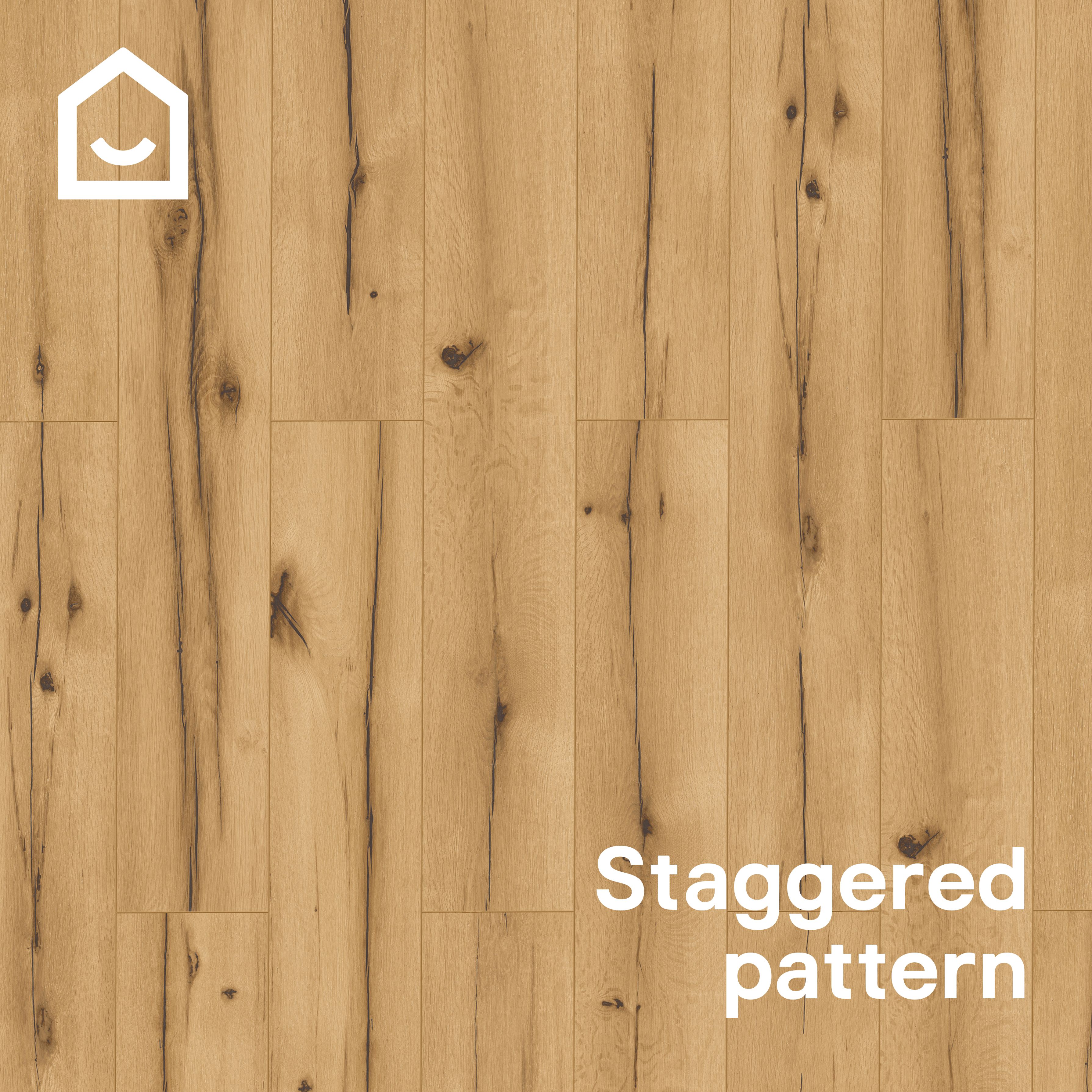 Italo Honey Oak effect Click vinyl Plank Sample