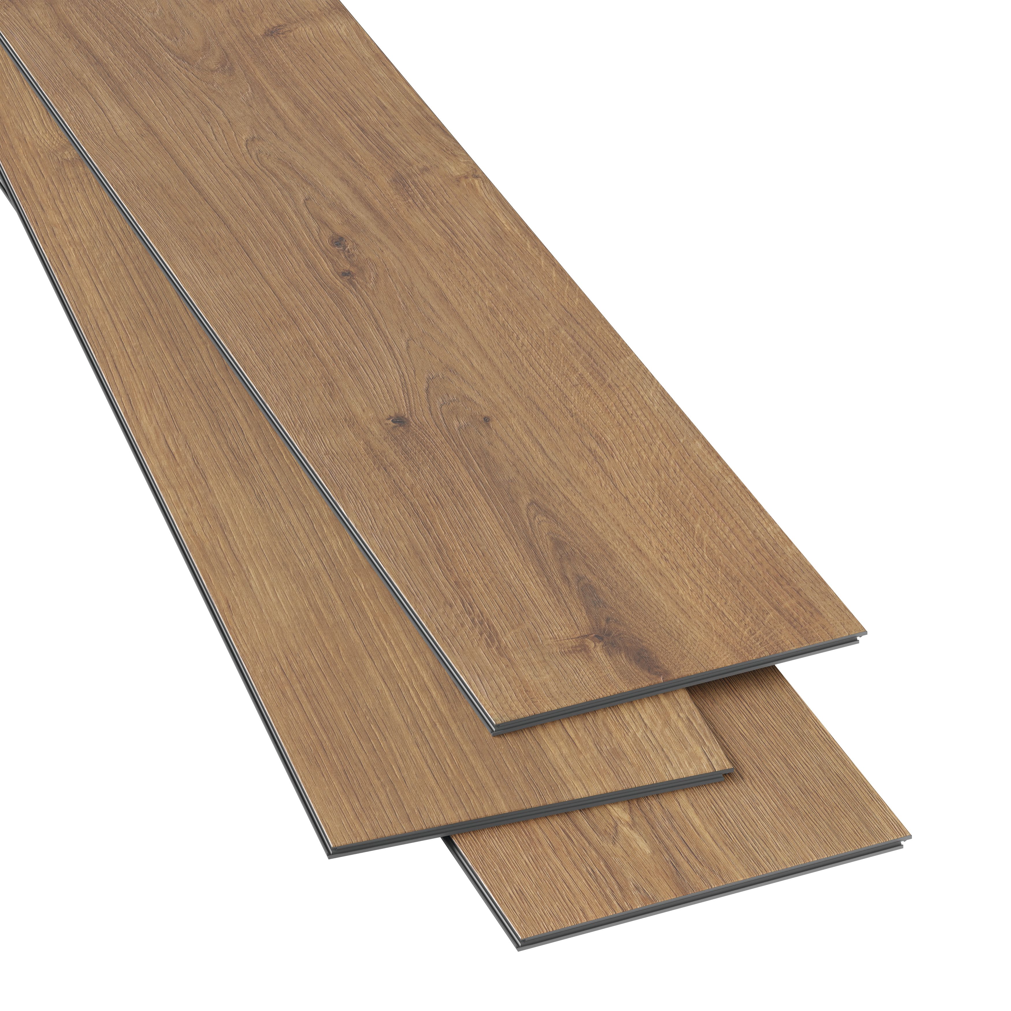 Italo Walnut Oak effect Textured Click vinyl Plank Sample