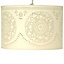 Ivory Doily cylinder Light shade (D)30cm