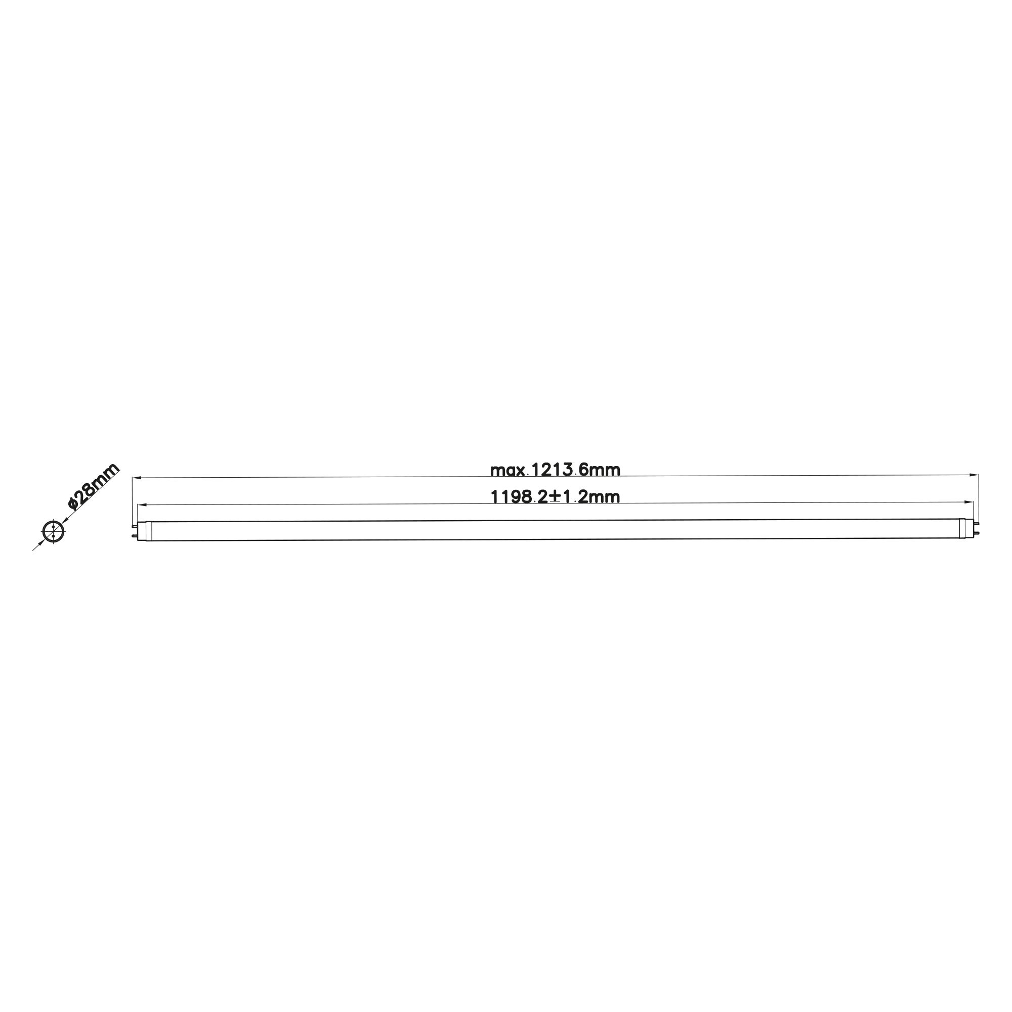 Jacobsen G13 4000K 1800lm T8 Neutral white LED Light bulb (L)1231.6mm