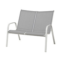 Janeiro Metal Grey & white Bench
