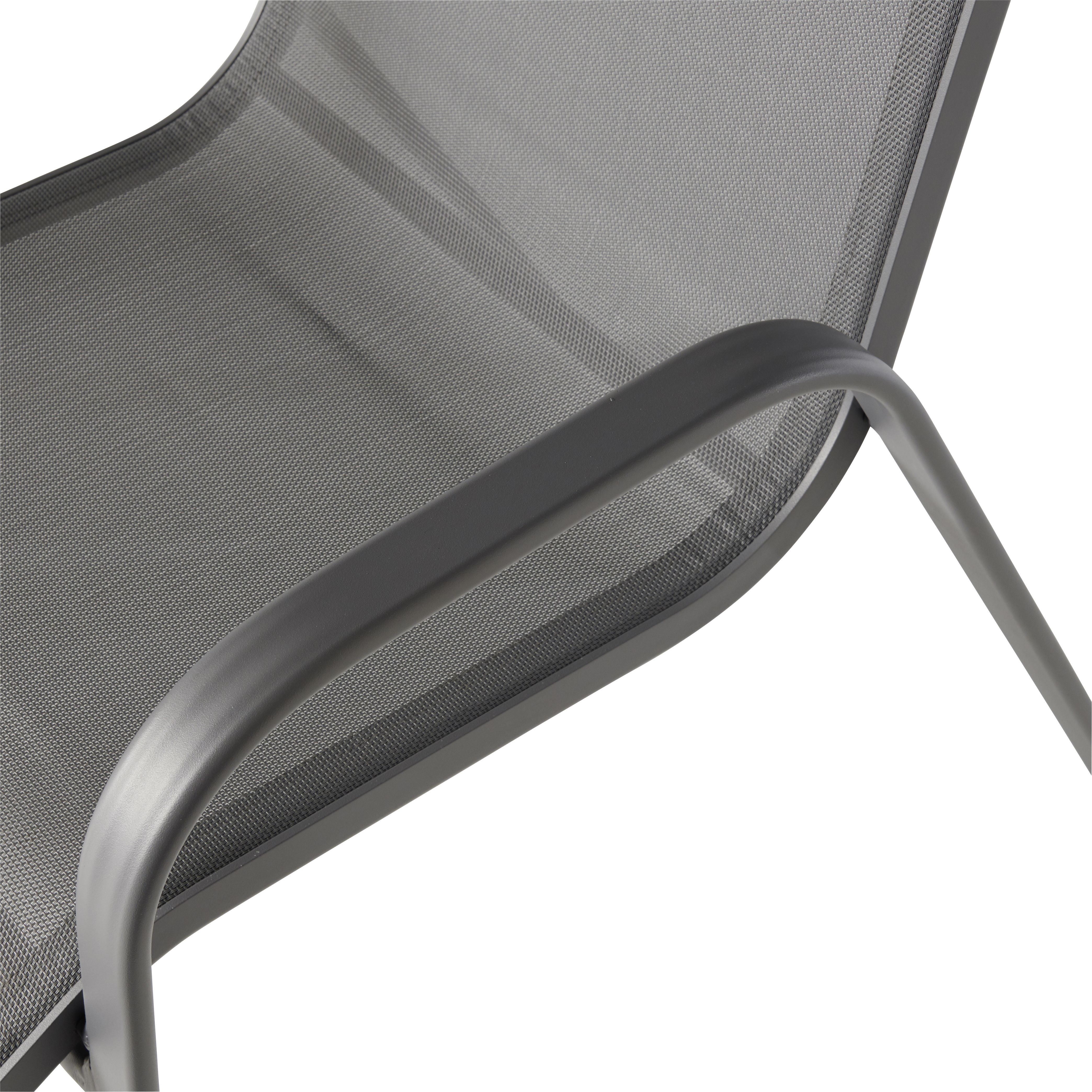 Grey sling online back patio chairs