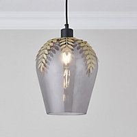 Jardin Floral Smoked effect Pendant ceiling light, (Dia)200mm
