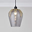 Jardin Floral Smoked effect Pendant ceiling light, (Dia)200mm