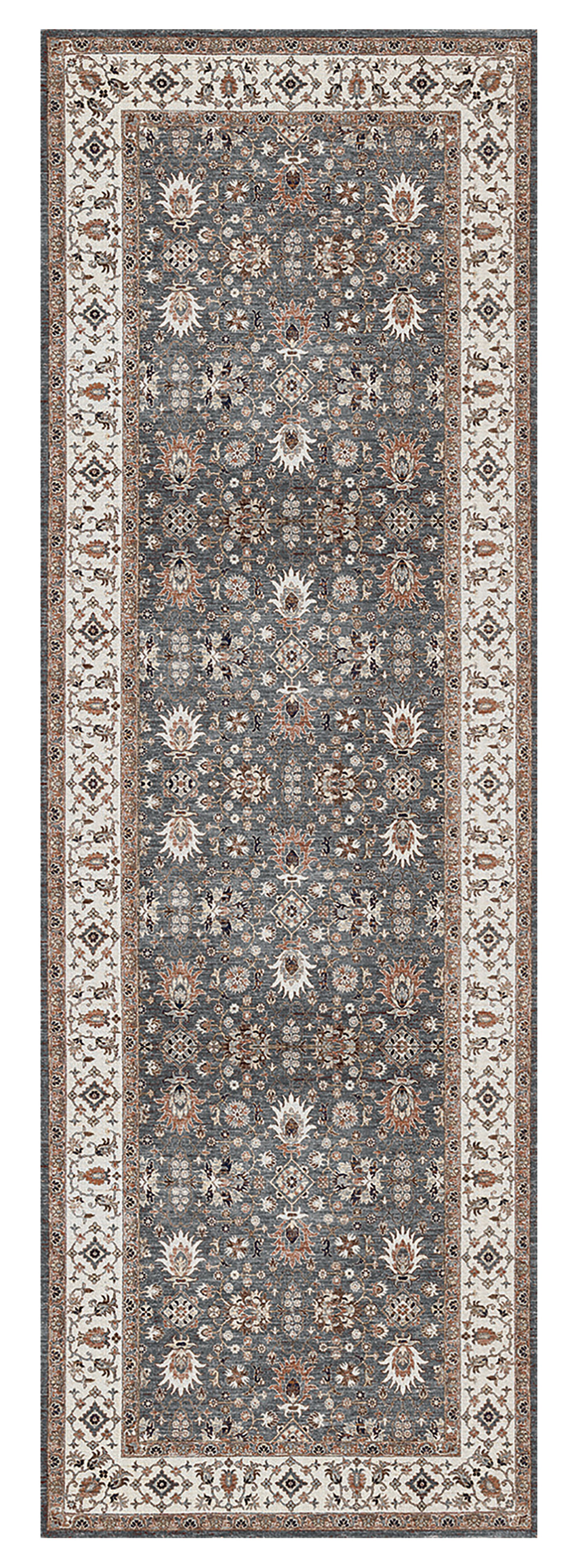 Jasmin Grey Traditional Rug 180cmx60cm