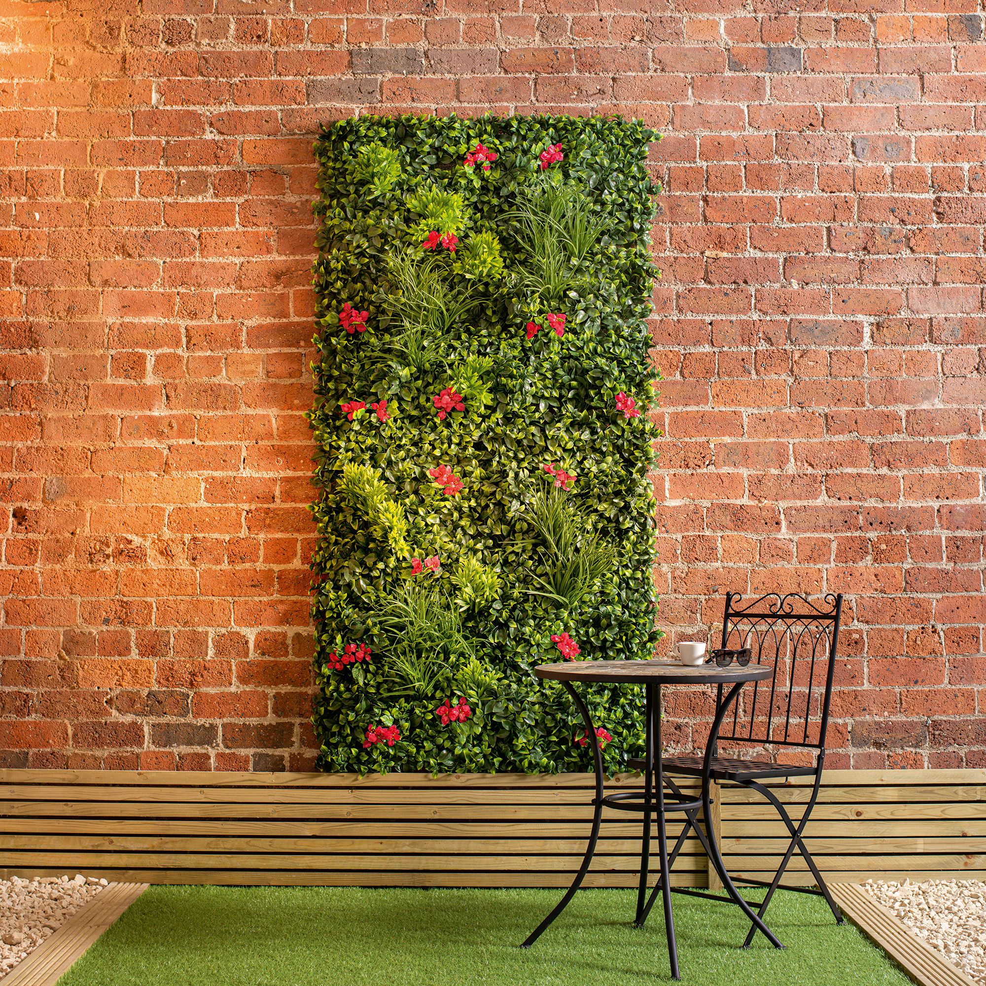 Jasmine Square Artificial plant wall, (H)1m (W)1m