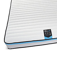 Jay-Be Benchmark S3 Blue Open Coil Spring & Memory e-Fibre top Layer hypoallergenic Water resistant Open coil Double Mattress