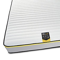 Jay-Be Benchmark S5 Yellow Open Coil & E-Pocket Spring topped with Advance e -Fibre hypoallergenic Water resistant Open coil Double Mattress