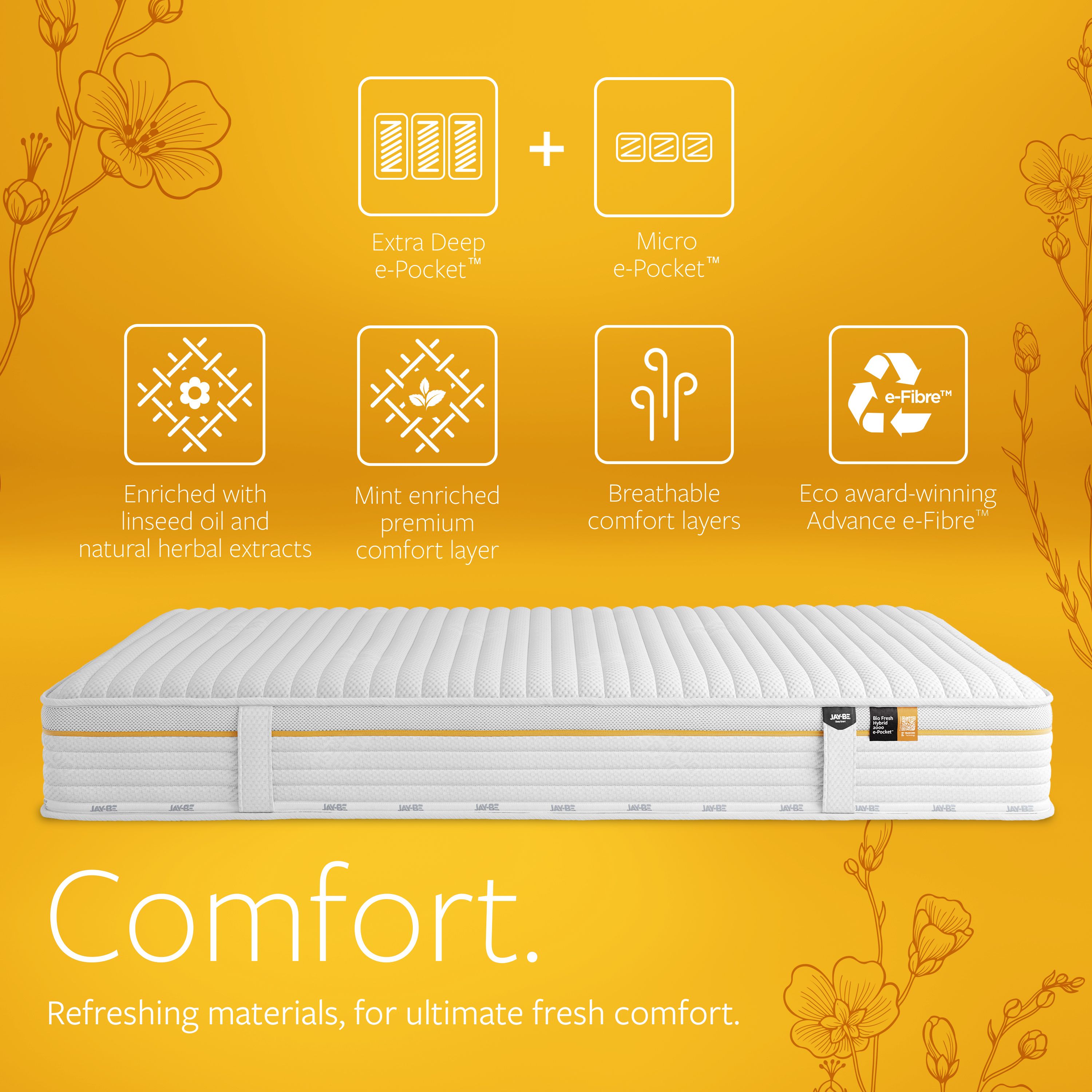 Jay-Be Bio-Fresh Pocket sprung Single Mattress