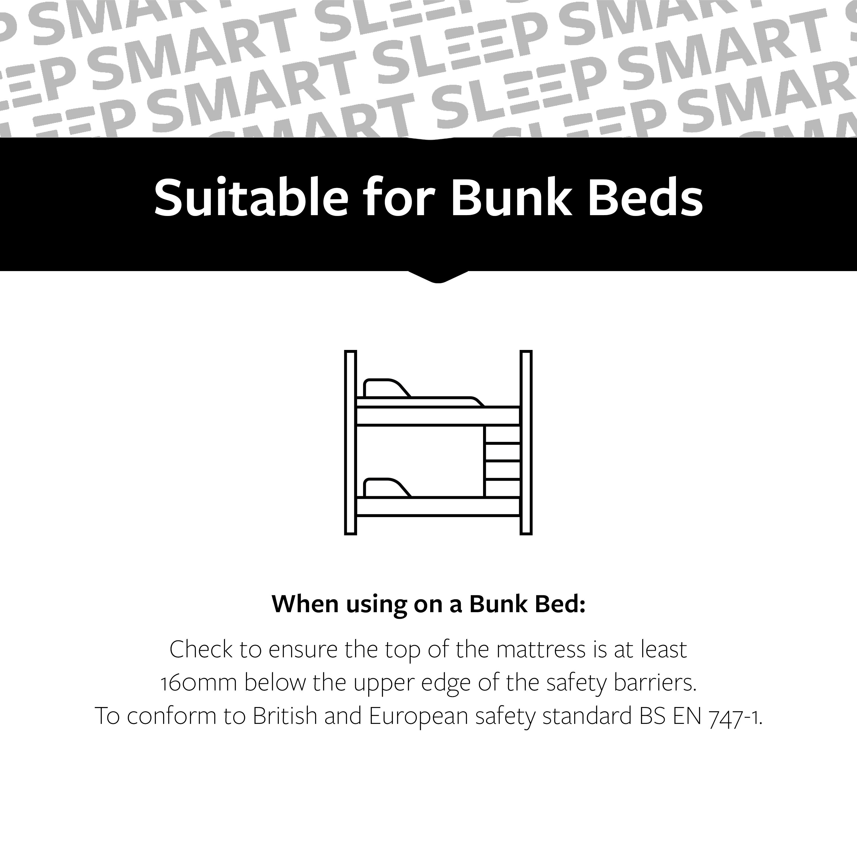 Jay-Be Bunk E sprung eco Open coil Single Childrens mattress
