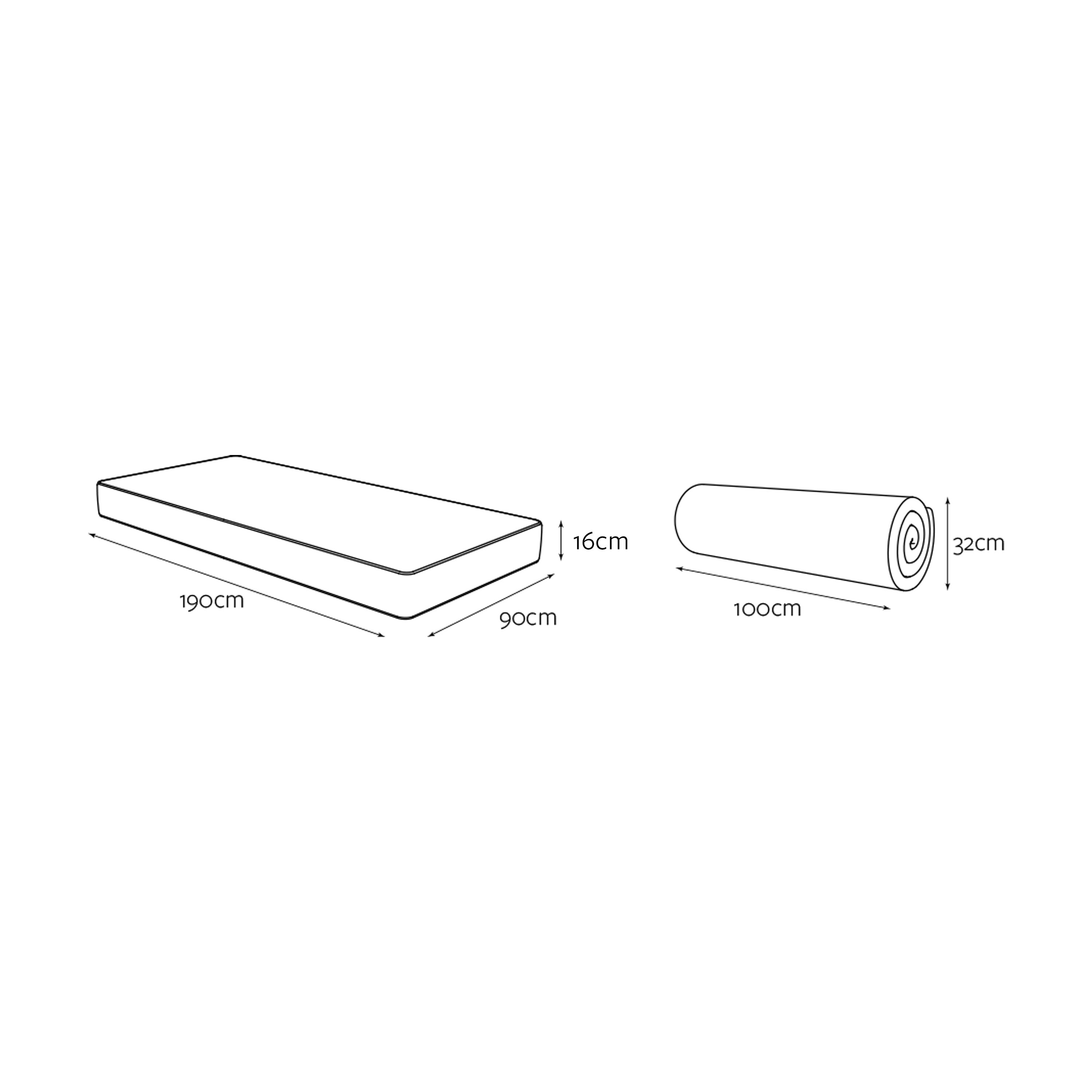 Jay-Be Bunk E sprung eco Open coil Single Childrens mattress