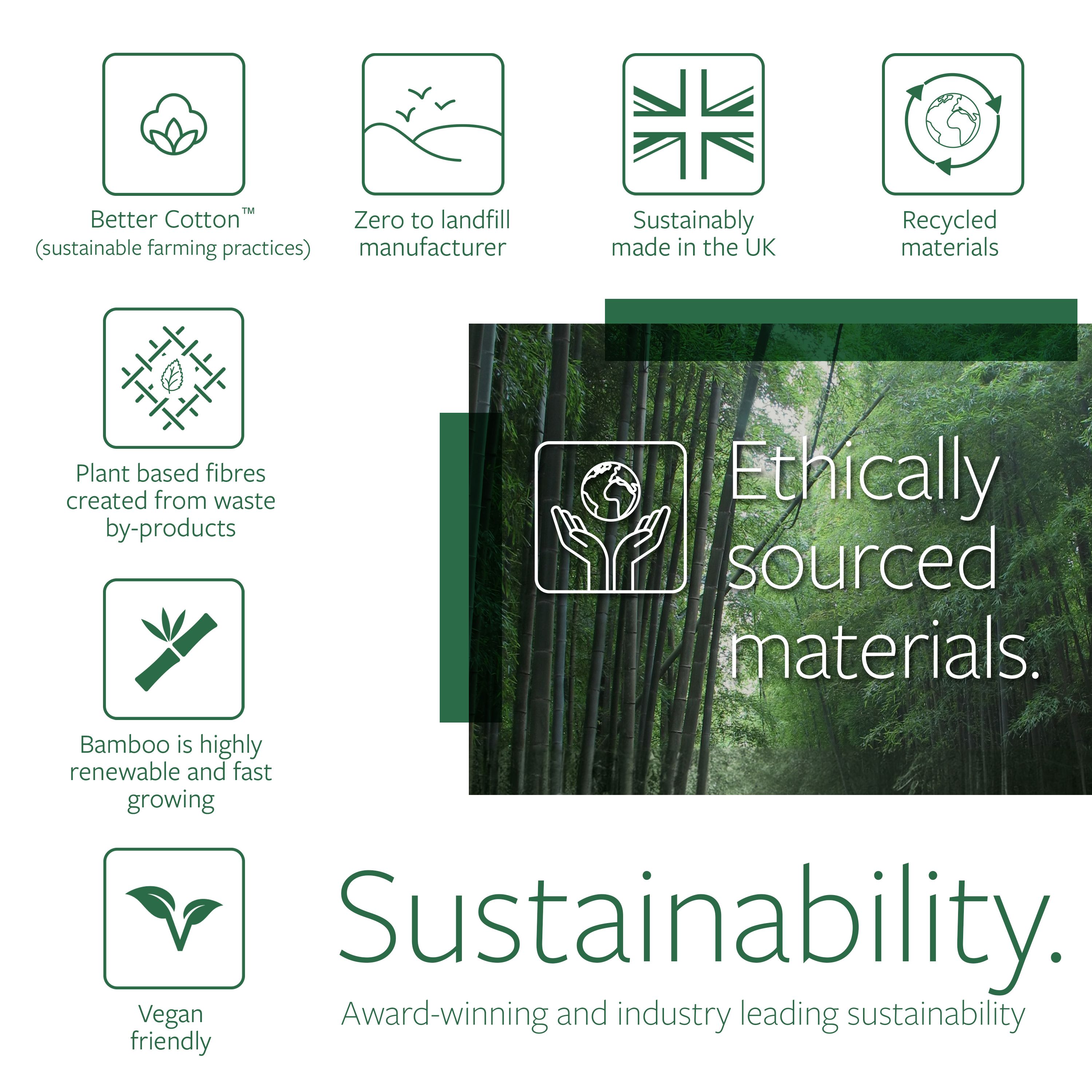 Jay-Be Natural bamboo 2000 Pocket sprung Single Mattress