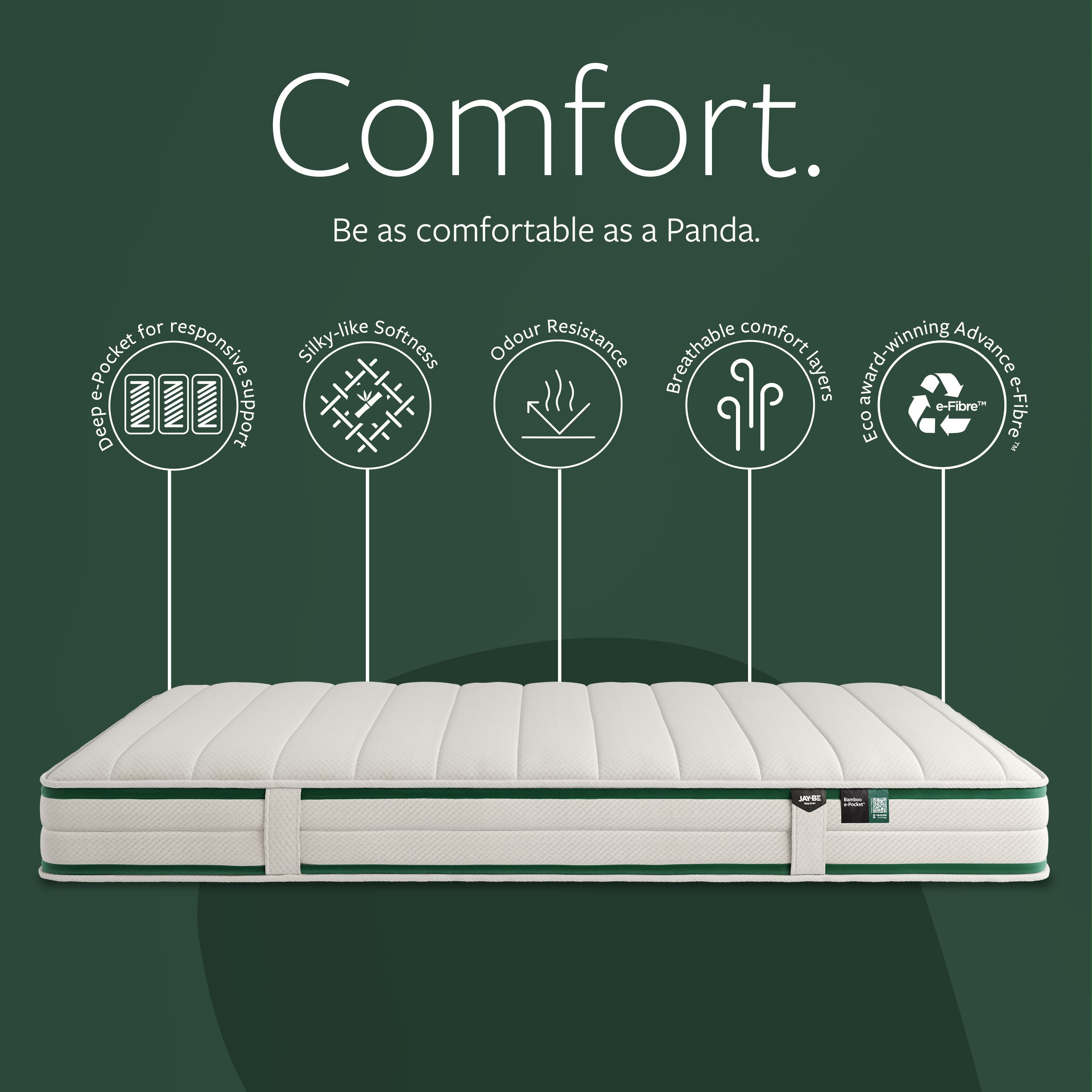 Jay-Be Natural bamboo Pocket sprung Single Mattress