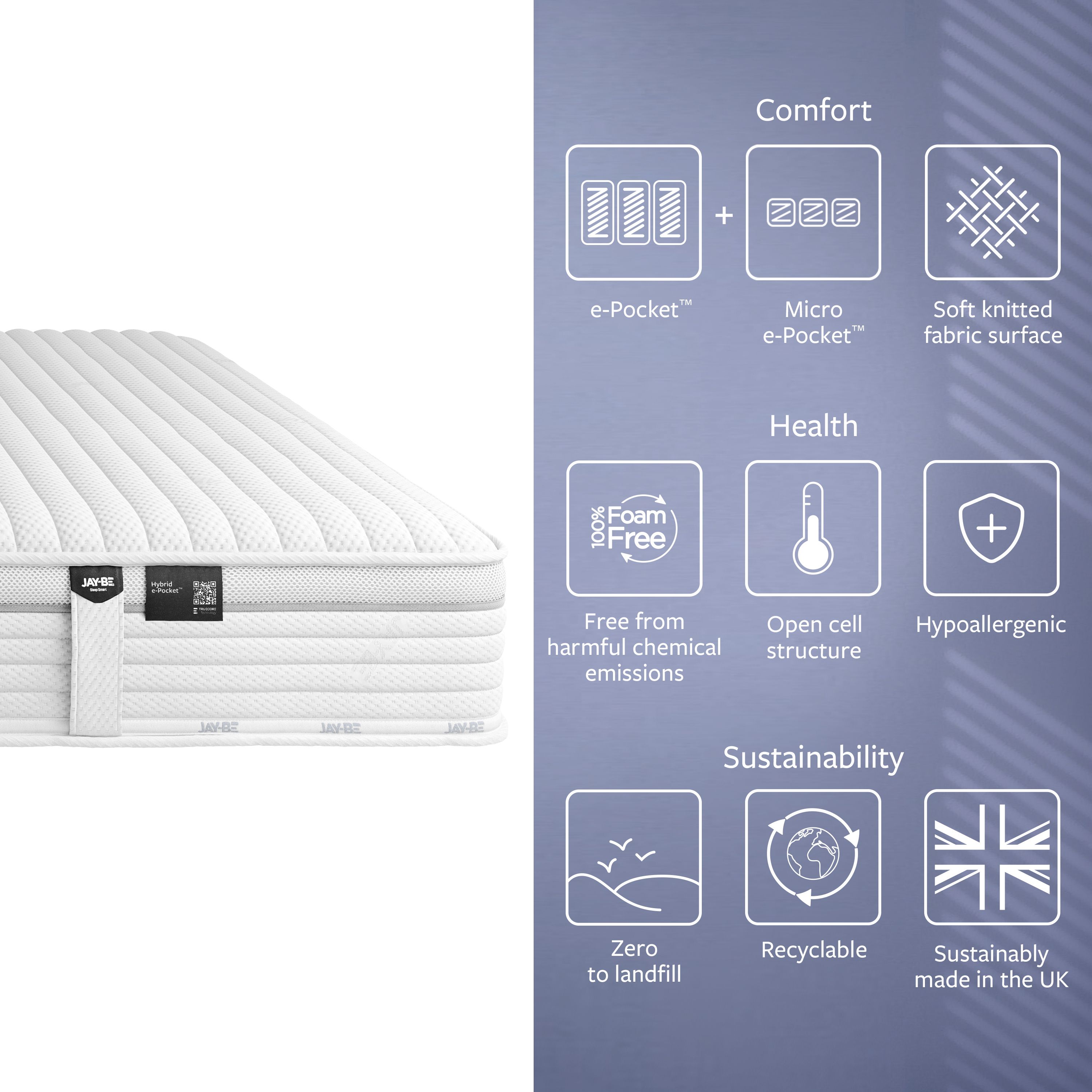 Jay-Be Truecore 2000 Pocket sprung King Mattress