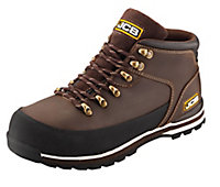 JCB Brown 3CX Hiker Non-safety boots, Size 7