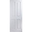 Jeld-Wen 4 panel Solid core Unglazed Contemporary White Internal Door, (H)1981mm (W)610mm (T)35mm