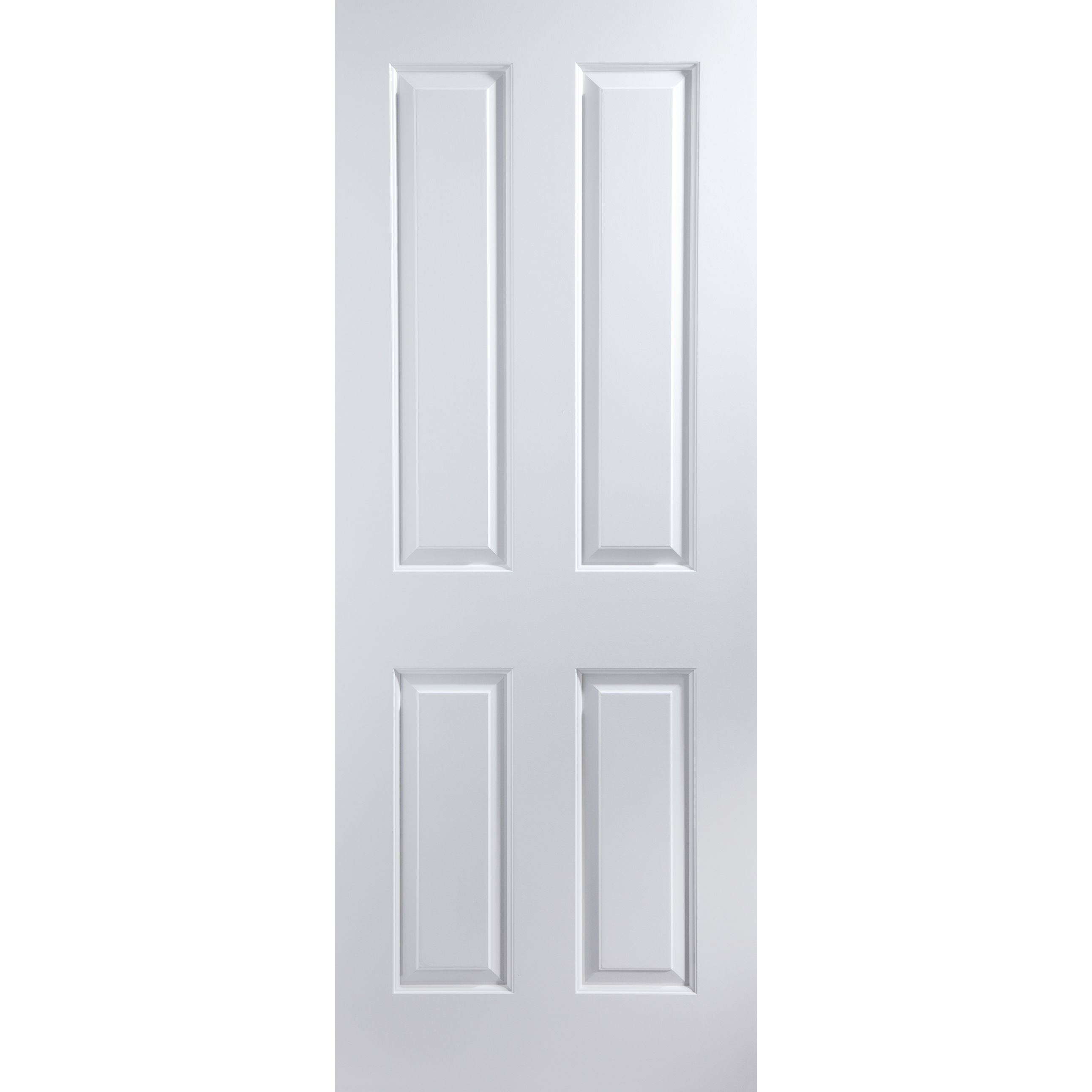Jeld-Wen 4 panel Solid core Unglazed Contemporary White Internal Door, (H)1981mm (W)686mm (T)35mm