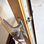 Jeld-Wen Clear Glazed Golden Oak External 3 Canberra Folding Patio door, (H)2094mm (W)2394mm