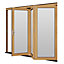 Jeld-Wen Clear Glazed Golden Oak External 3 Kinsley Folding Patio door, (H)2094mm (W)1794mm