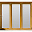 Jeld-Wen Clear Glazed Golden Oak External 3 Kinsley Folding Patio door, (H)2094mm (W)2394mm