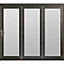 Jeld-Wen Clear Glazed Grey Hardwood External 4 Bedgebury Folding Patio door, (H)2094mm (W)2394mm