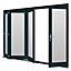 Jeld-Wen Clear Glazed Grey Hardwood External 5 Bedgebury Folding Patio door, (H)2094mm (W)2994mm