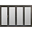 Jeld-Wen Clear Glazed Grey Hardwood External 5 Bedgebury Folding Patio door, (H)2094mm (W)2994mm