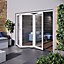 Jeld-Wen Clear Glazed White Hardwood External 3 Bedgebury Folding Patio door, (H)2094mm (W)1794mm