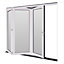 Jeld-Wen Clear Glazed White Hardwood External 3 Bedgebury Folding Patio door, (H)2094mm (W)2394mm