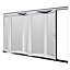 Jeld-Wen Clear Glazed White Hardwood External 5 Bedgebury Folding Patio door, (H)2094mm (W)3594mm