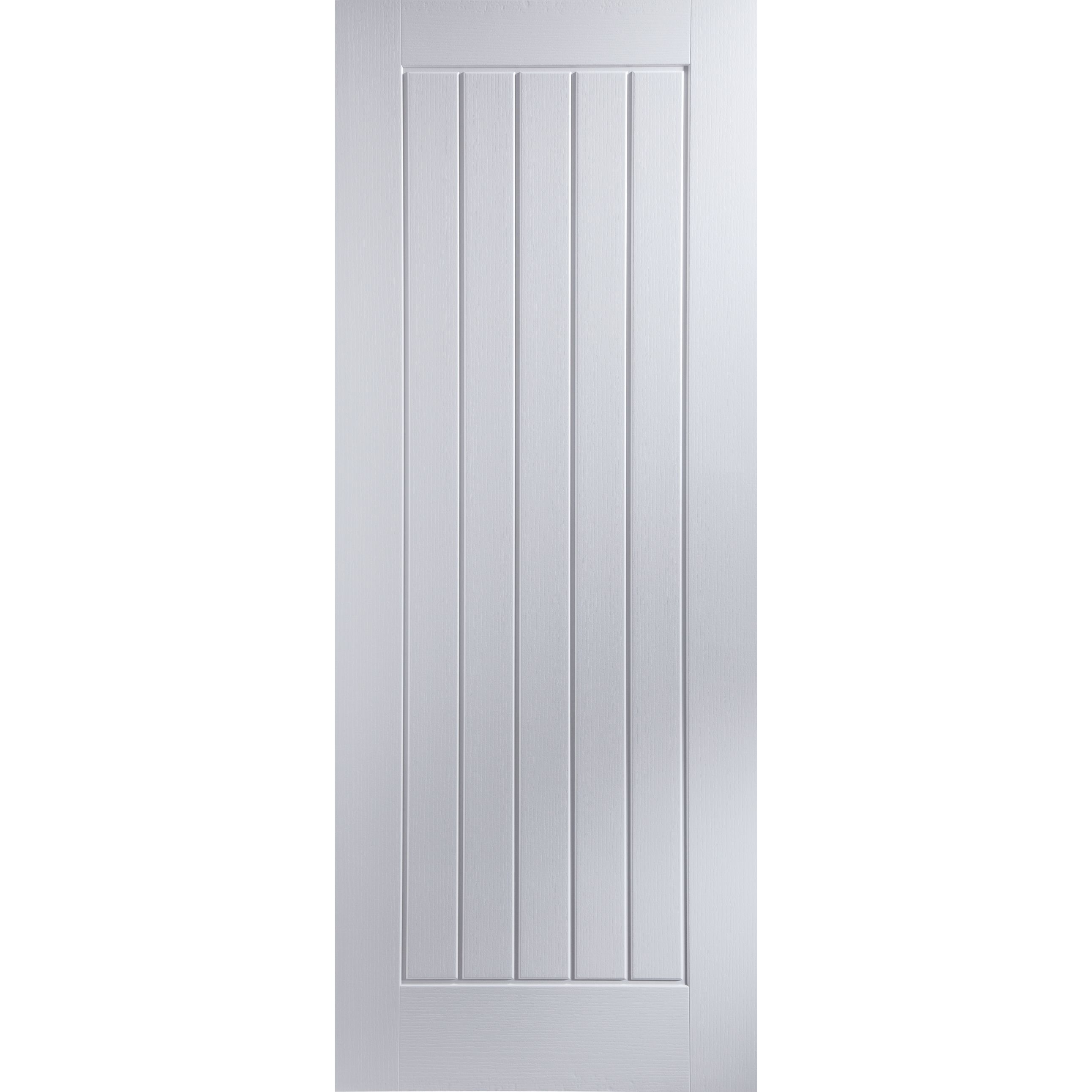 Jeld-Wen Cottage Solid core Unglazed Cottage White Woodgrain effect Internal Door, (H)1981mm (W)686mm (T)35mm