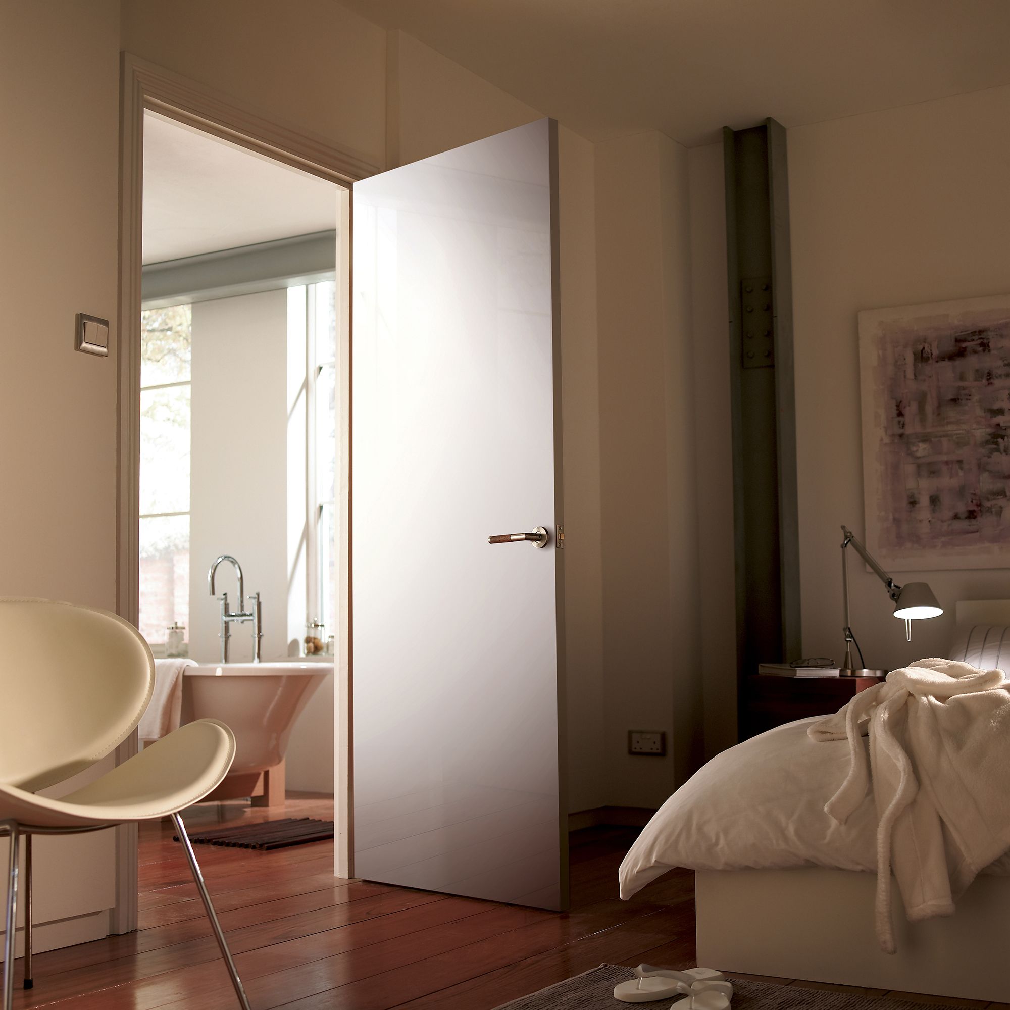 Jeld-Wen Flush White Internal Fire door, (H)1981mm (W)762mm (T)44mm