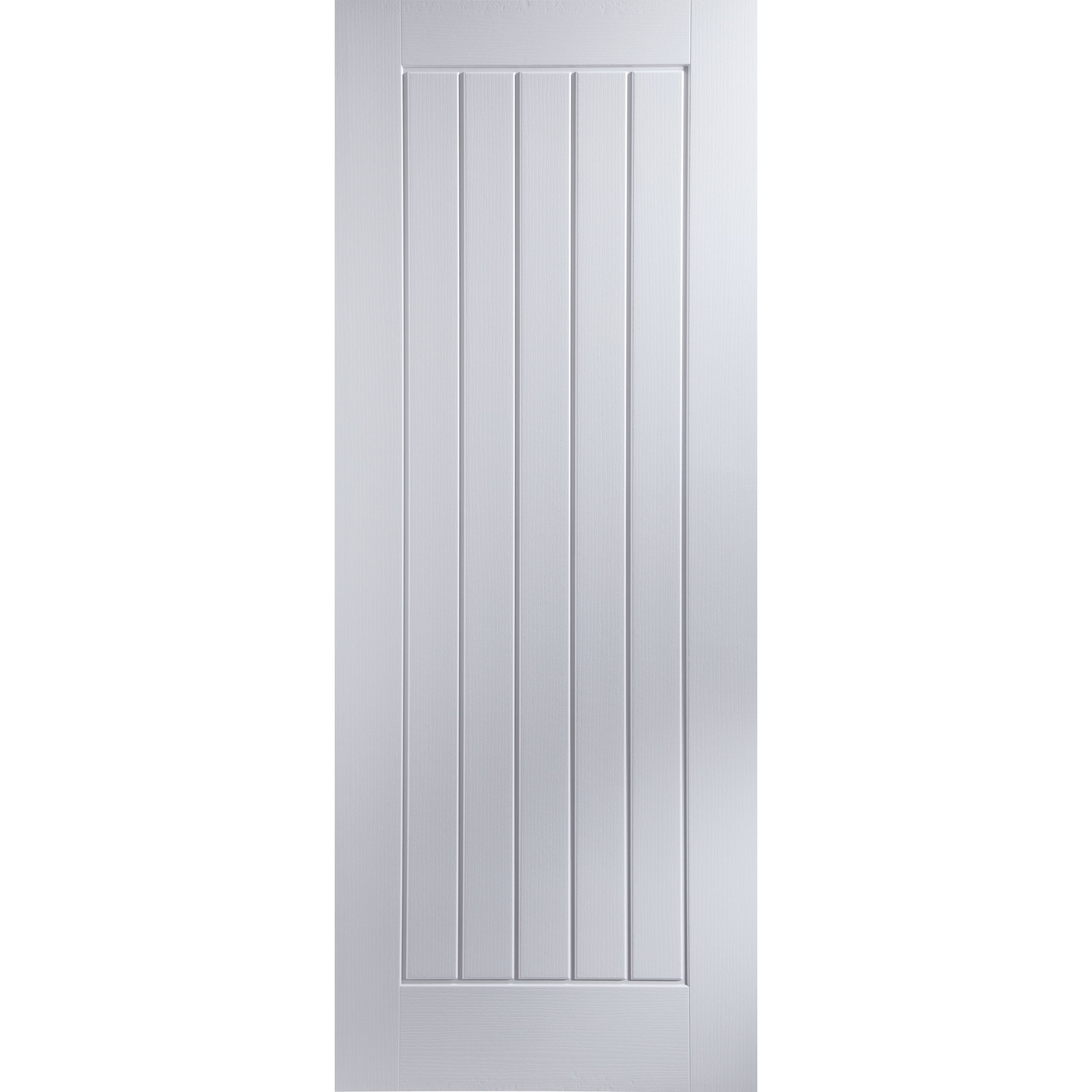 Jeld-Wen Unglazed Cottage White Woodgrain effect Internal Timber Door, (H)1981mm (W)762mm (T)35mm