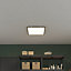 Jemison Matt Black Aluminium effect Square Neutral white LED Light panel (L)595mm